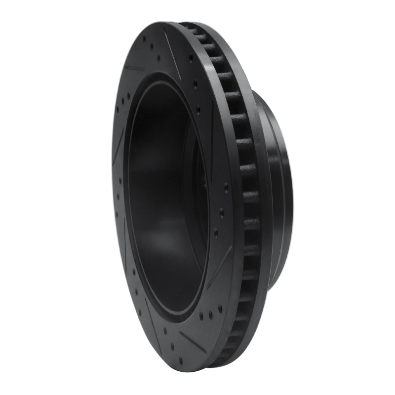 Ford E-150 Brake Rotor (1) - Rear Left - R1 Concepts - Drilled & Slotted - Black - `08-`25